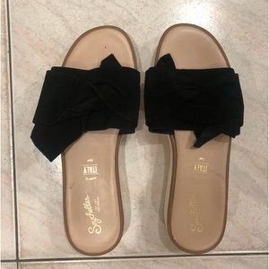 Seychelles BLACK Leather Sandal